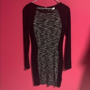 H&M Black and Gray Mini Dress